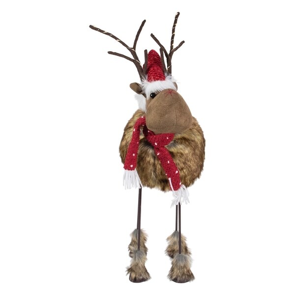 LED Lighted Faux Fur Reindeer Christmas Figure