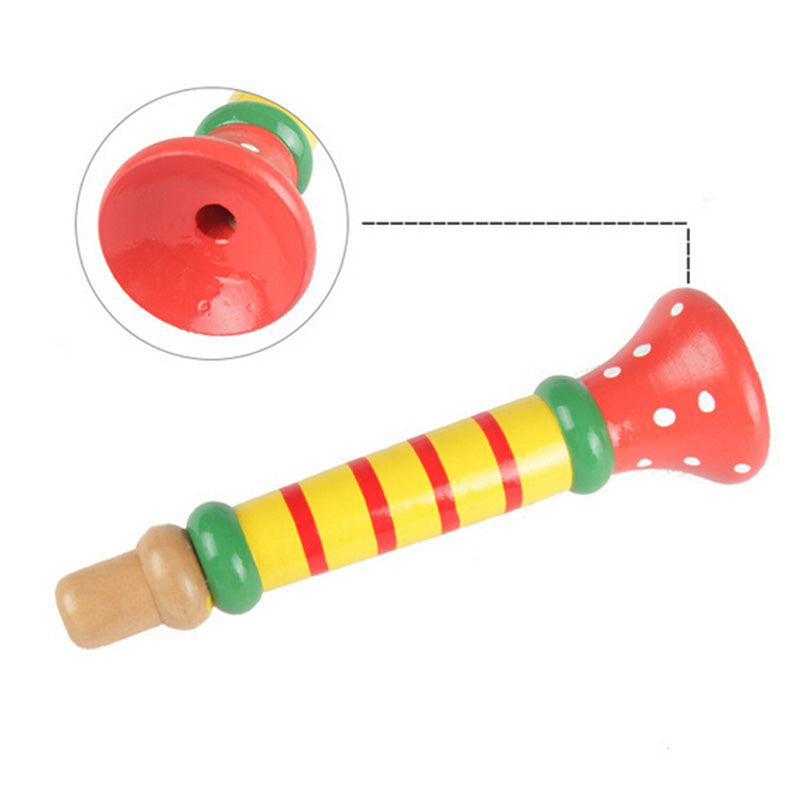 Baby Wooden Small Horn Whistle Musical Toys Gift Colorful Developmental Toy For kids and children music instrumental toys