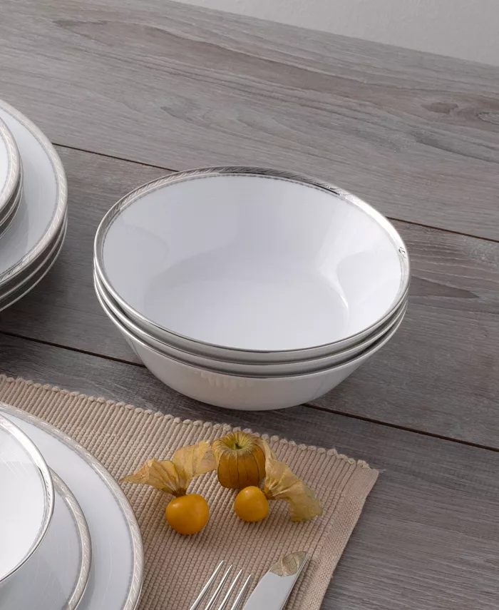 Noritake Whiteridge Platinum Set Of 4 Soup Bowls 7 20 Oz.