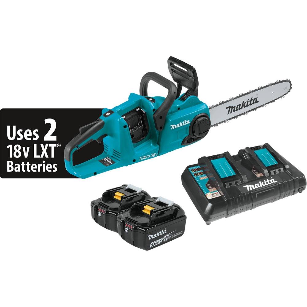 Makita 18V X2 LXT Lithium-Ion (36V) Brushless Cordless Chain Saw Kit (5.0Ah) XCU03PT from Makita