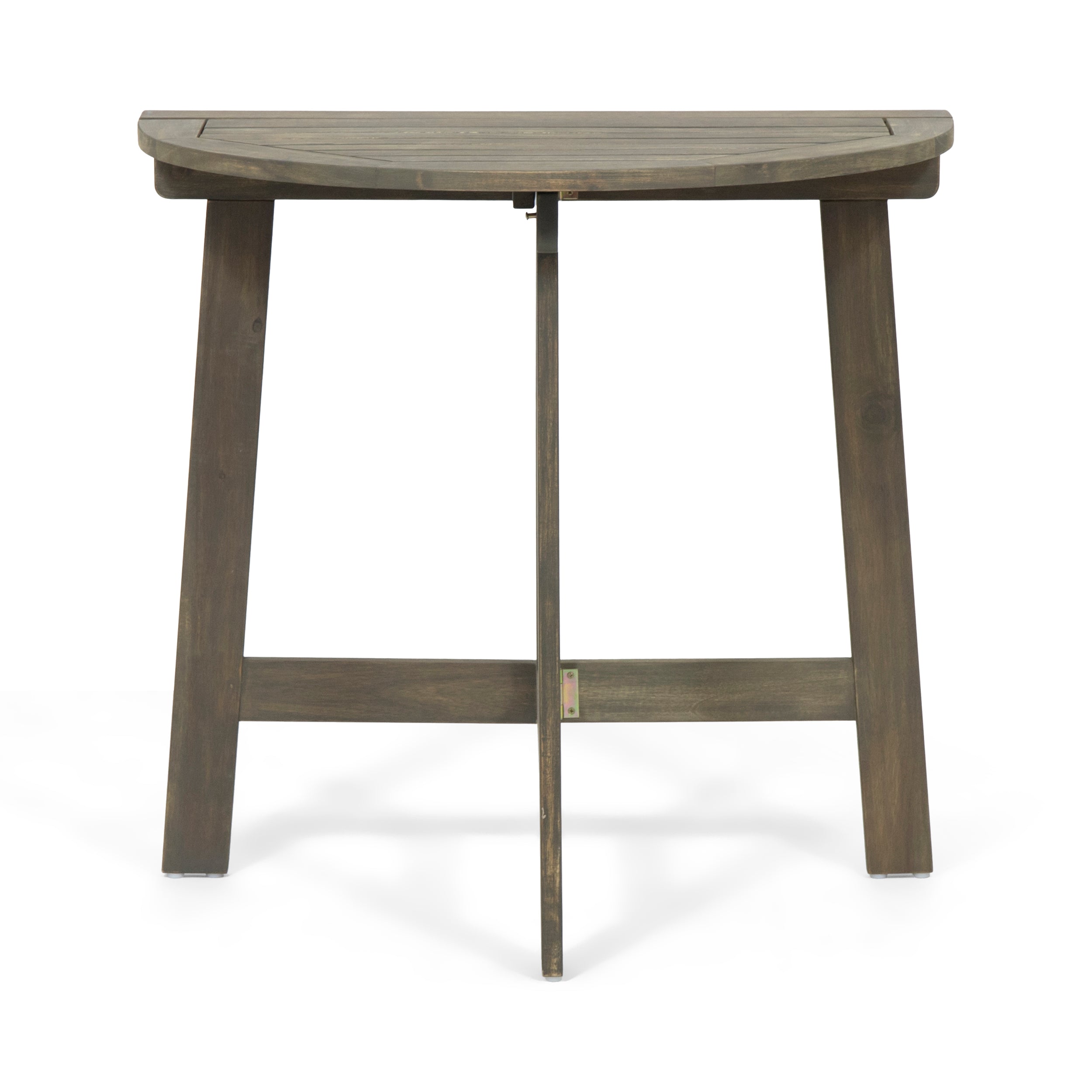 Sophia Outdoor Half-Round Acacia Wood Bistro Table