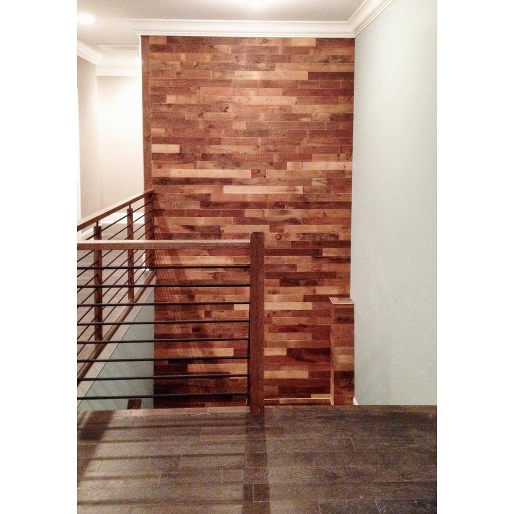 East Coast Rustic Reclaimed Barn Wood Brown 38 in. Thick x 3.5 in. Width x Varying Length Solid Hardwood Wall Plank (20 sq. ft.case) 200202