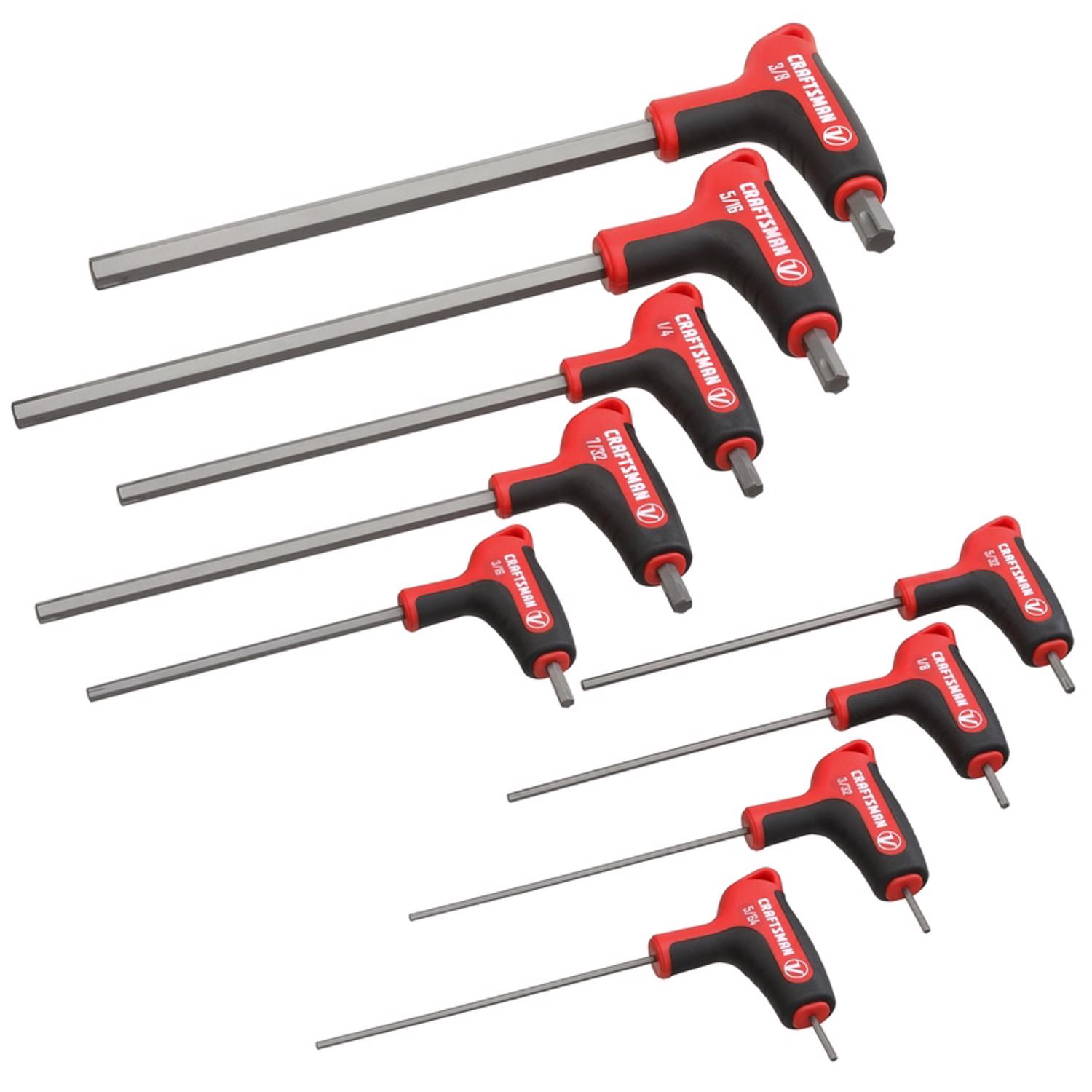 Craftsman V-Series X-Tract Technology SAE T-Handle Hex Key Set 9 pc