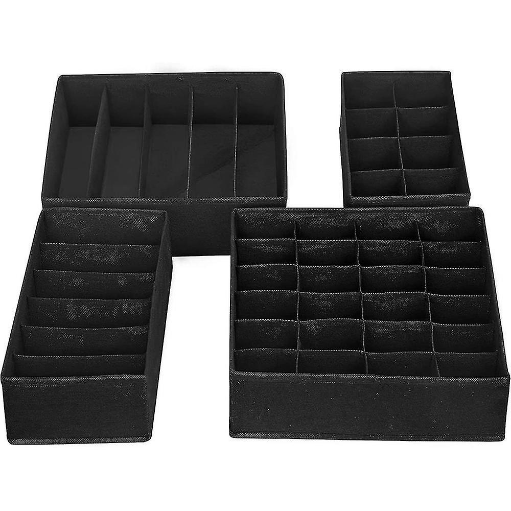 4 Packdifferent Sizes Foldable Drawer Organizers