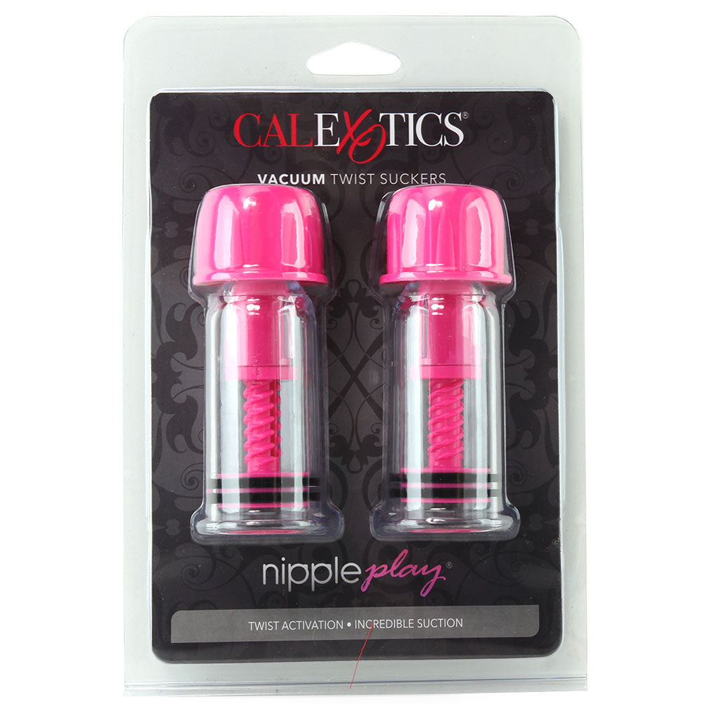 nipple play Vacuum Twist Suckers in Pink