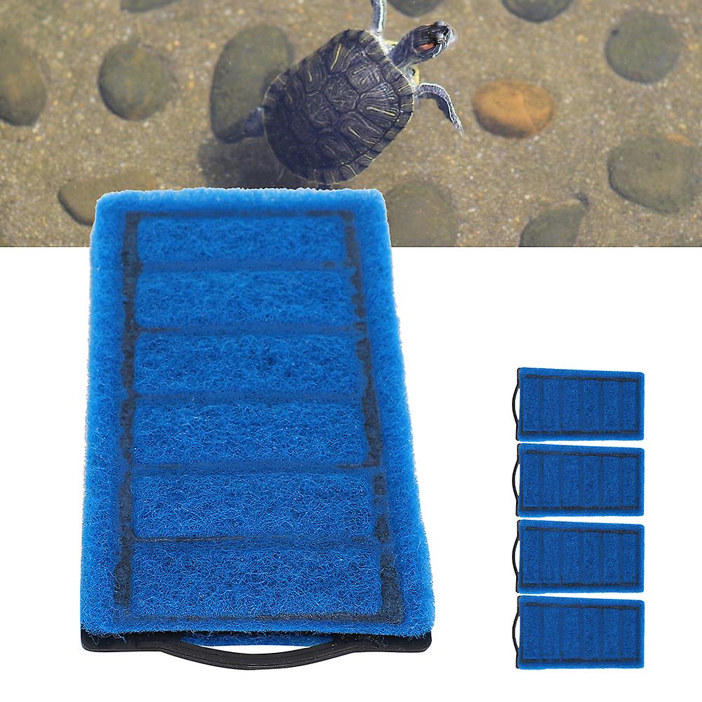 4pcs Blue Filter Cartridges Aquarium Tortoise Tank Carbon Filter Element Replacement