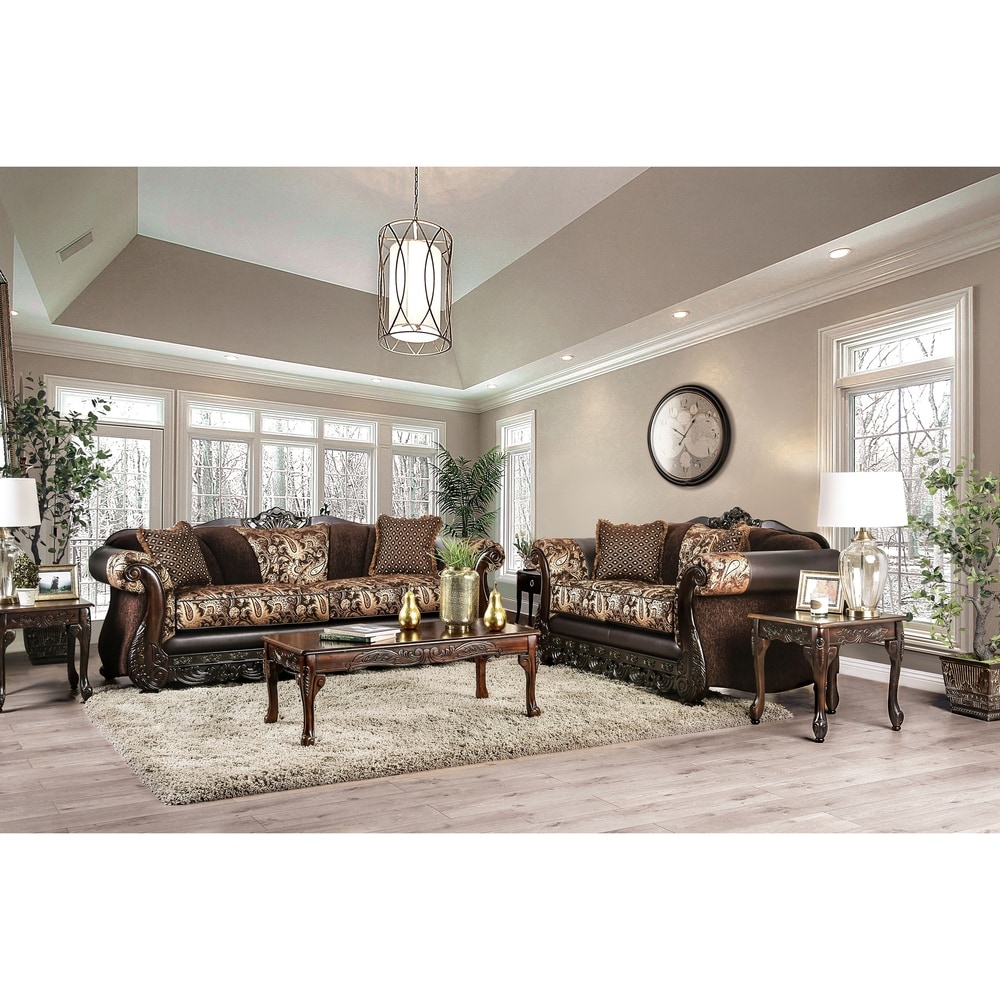 Gracewood Hollow Dayaram Traditional Brown Sofa