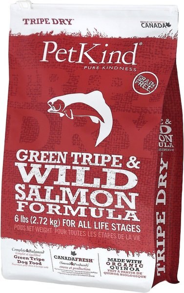 PetKind Tripe Dry Grain-Free Green Tripe and Wild Salmon Dry Dog Food