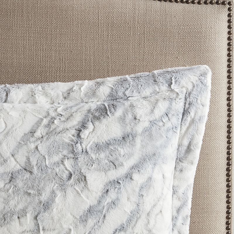 Madison Park Lana Marble Faux Fur Comforter Set