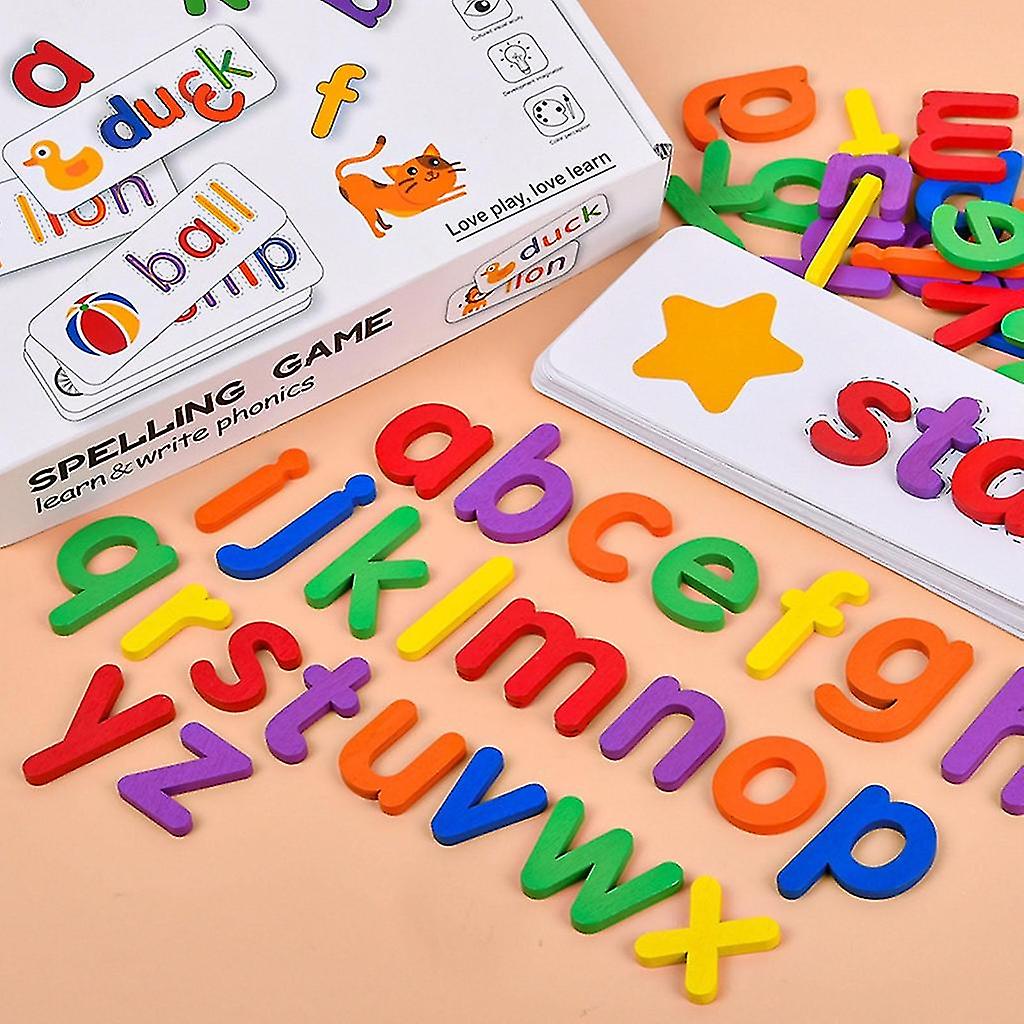 Alphabet Words Matching Toy Learning Flashcards Spell Cognition Toddler Favor