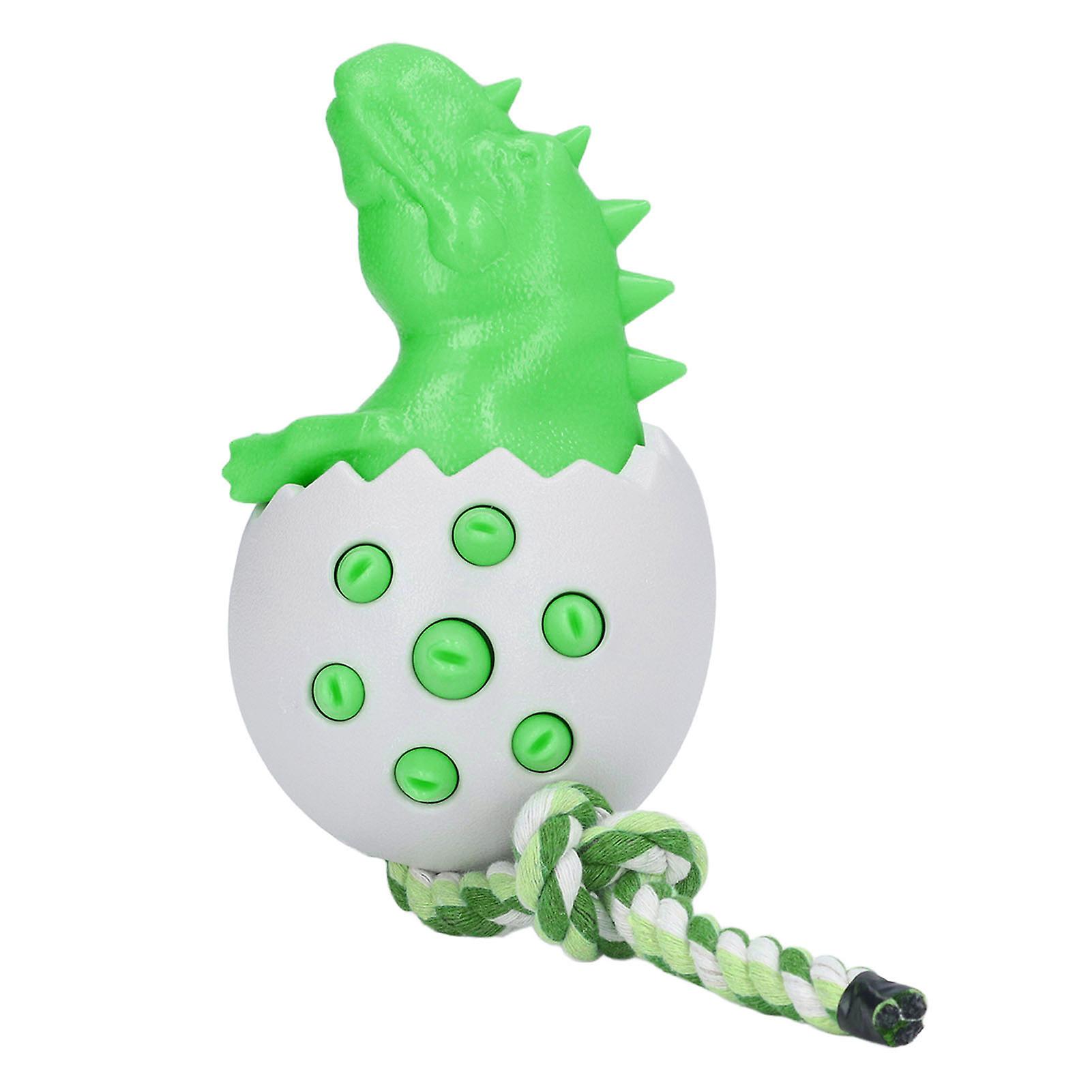 Dinosaur Egg Dog Chew Toys Bite Resistance Dog Toothbrush Chew Toys For Dog Dental Caregreen