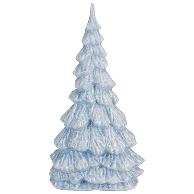 Blue And White Textured Christmas Tree Tabletop Decor