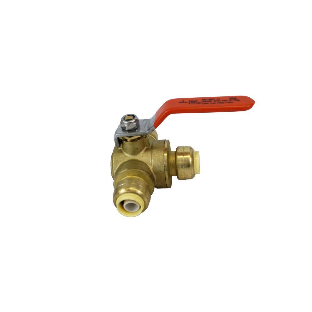 CMI inc 12 in. x 12 in. x 12 in. 3-Way Ball Valve with Push Connection 440943-T