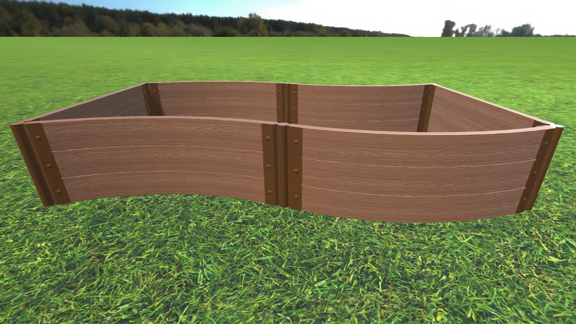 'Wavy Navy' - 4' x 8' Raised Garden Bed