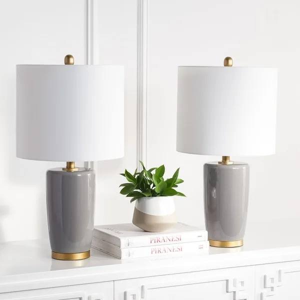 SAFAVIEH Lighting Lonen 25-inch Ceramic LED Table Lamp (Set of 2) - 13