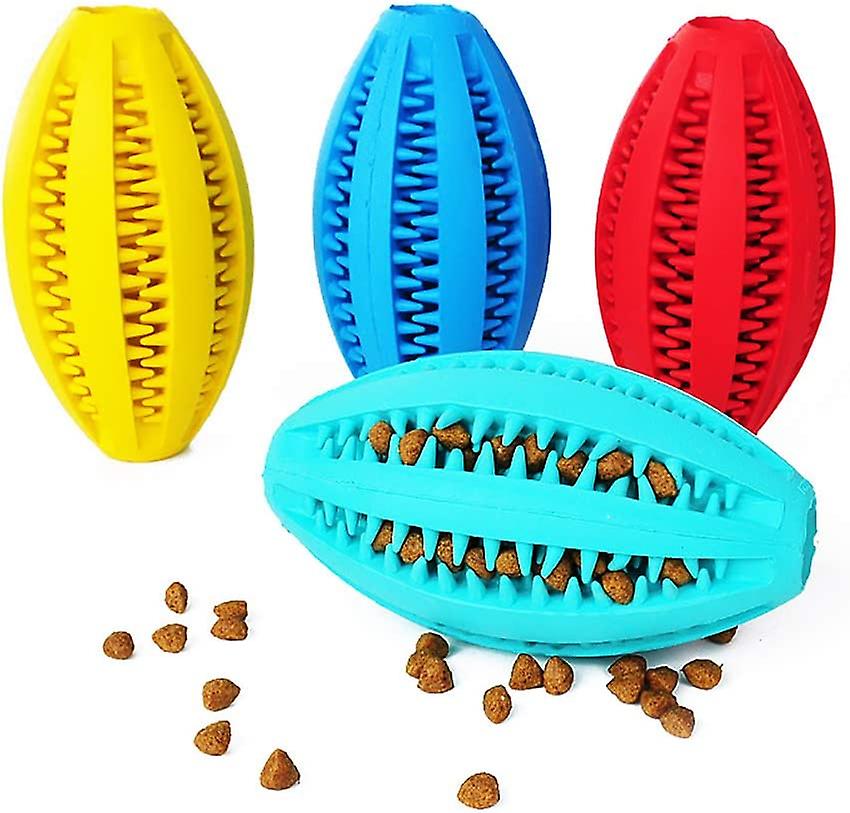 Pet Chew Toy Dog Treat Ball Food Dispenser Iq Treat Dispensing Ball Pet Interactive Rubber Toy Tooth Cleaning Toys