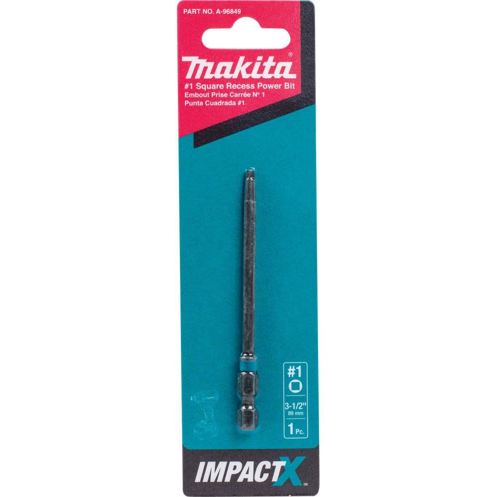 Impact X  #1 Square Recess 3-1/2″ Power Bit ;