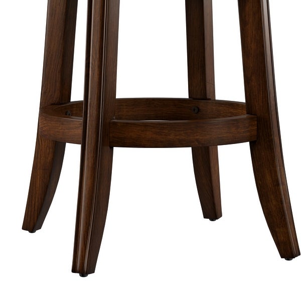 Hillsdale Tillman Wood Backless Swivel Stool， Brown Cherry