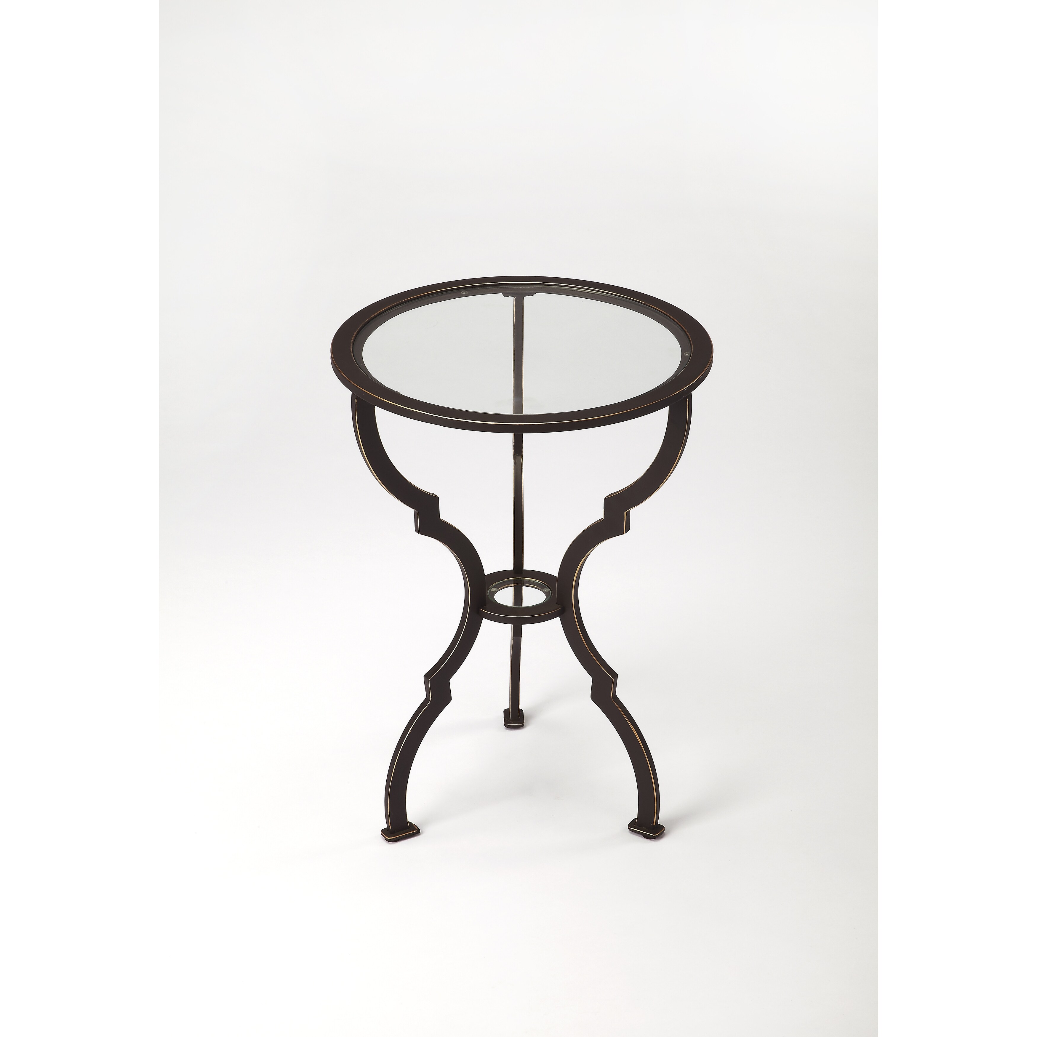 Handmade Yvonne Black Iron End Table (India)