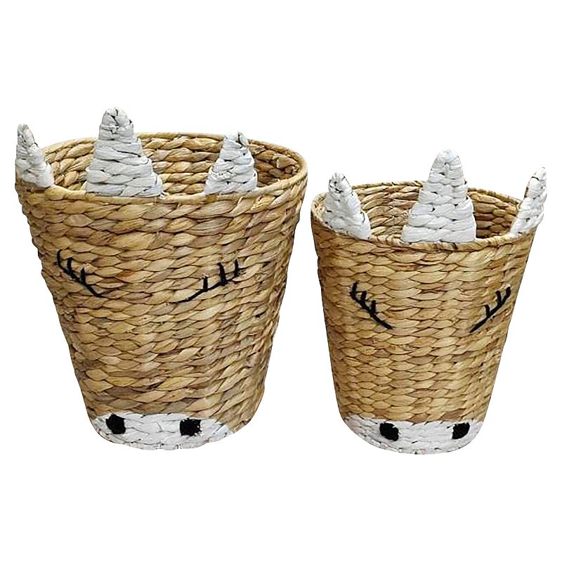 Saddle River Water Hyacinth Round 2-pc. Animal Basket Set