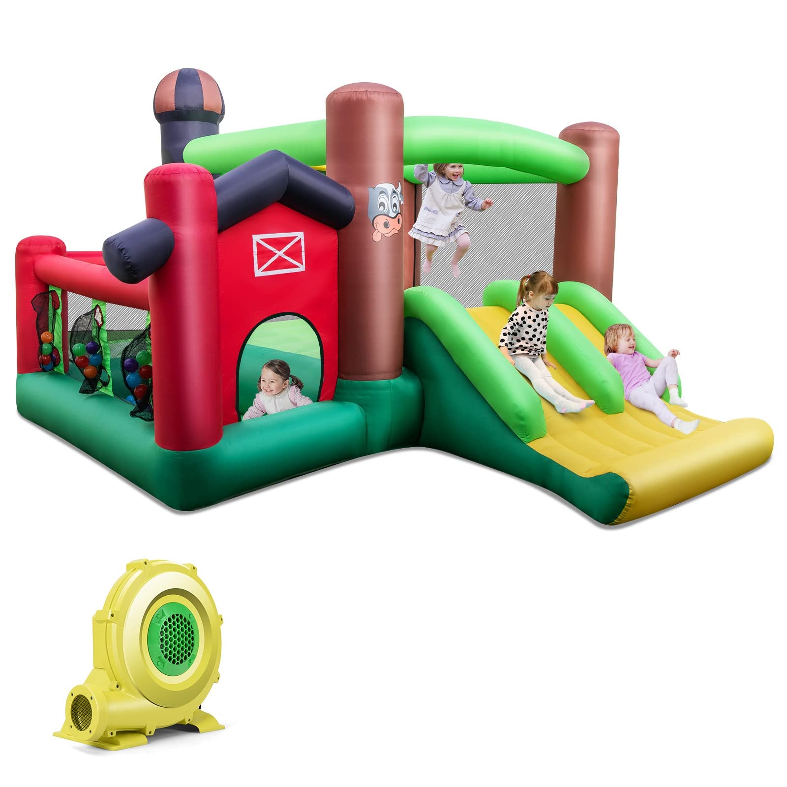 Costzon Inflatable Bounce House, Bouncy House for Kids Indoor Outdoor Party