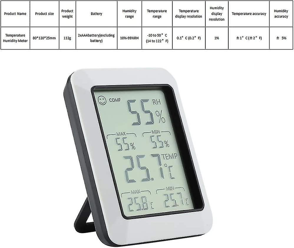 Digital Lcd Hygrometer Temperature Lcd Humidity Monitor Indoor Digital Room Thermometer