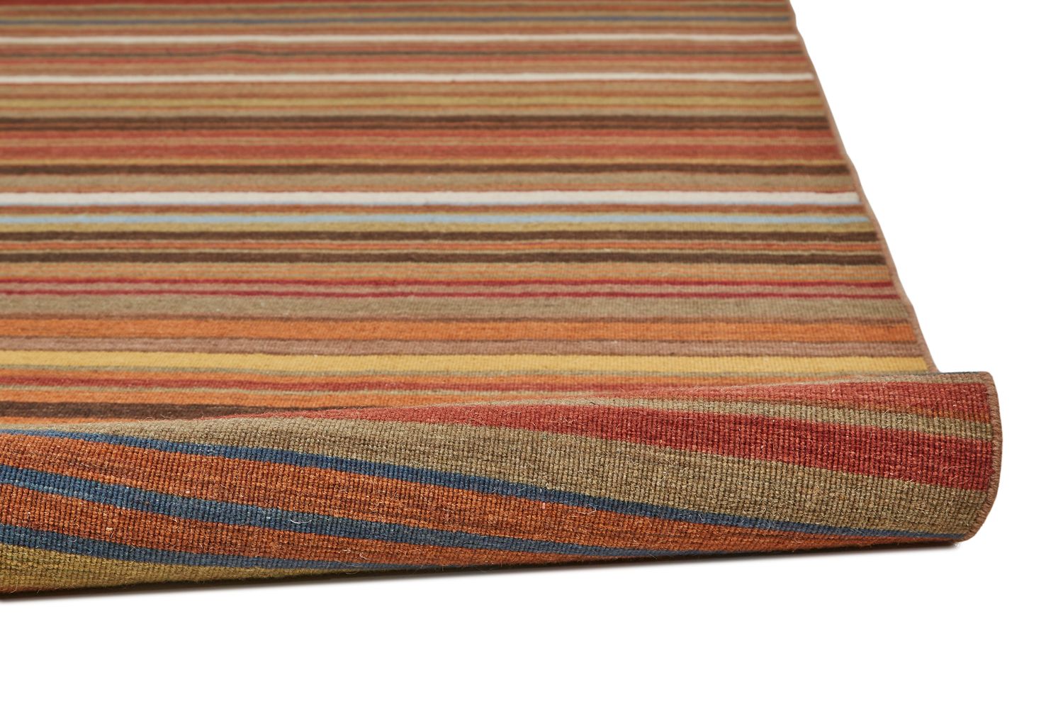 Naida Flatweave Red and Brown Rug by BD Fine