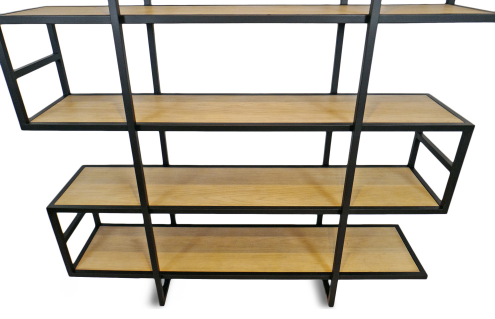 Modern Iron and Oak Display Shelf   Industrial   Bookcases   by Design Mix Furniture  Houzz