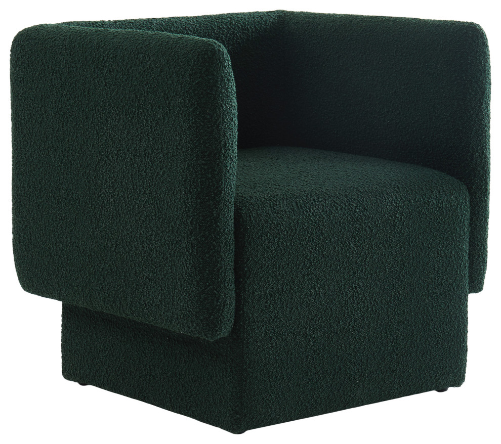 Vera Boucle Fabric Upholstered Accent Chair   Contemporary   Armchairs And Accent Chairs   by Meridian Furniture  Houzz