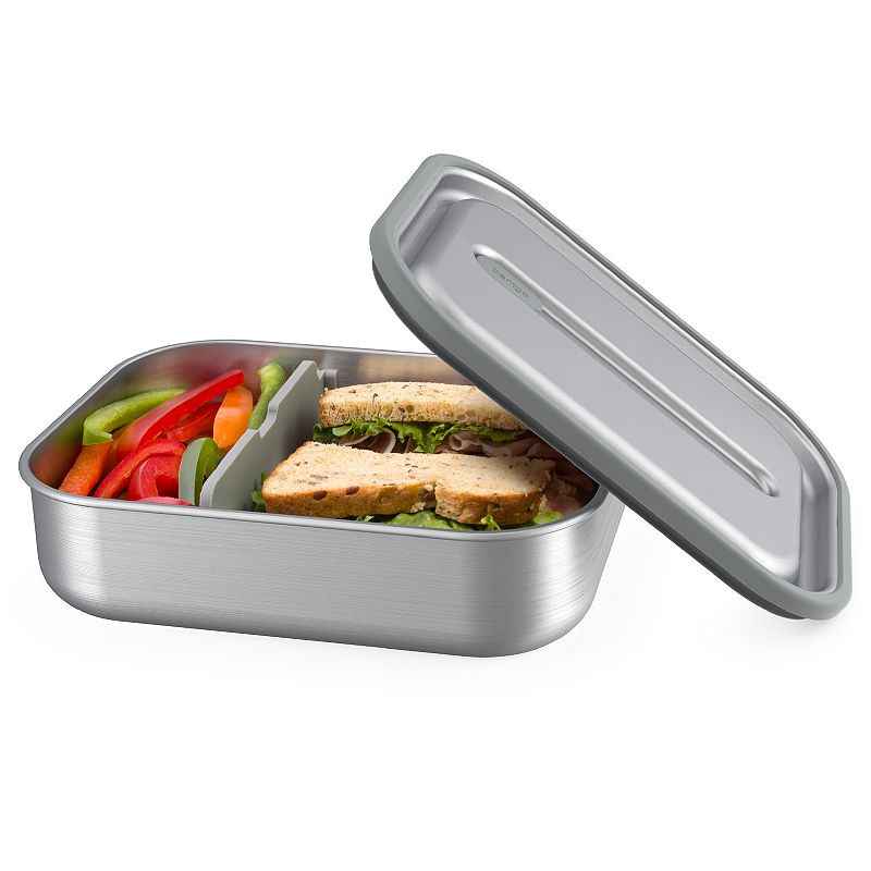 Neutral Bentgo Stainless Leak-Proof Bento-Style Lunch Box with Removable Divider