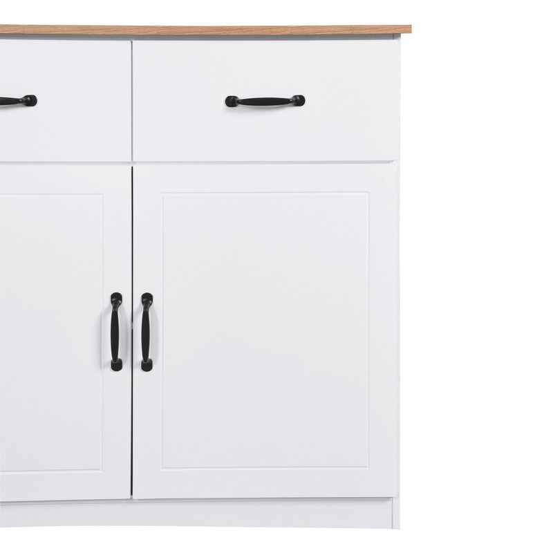 Locker Kitchen sideboard  3 doors  3 drawers and adjustable shelves  white