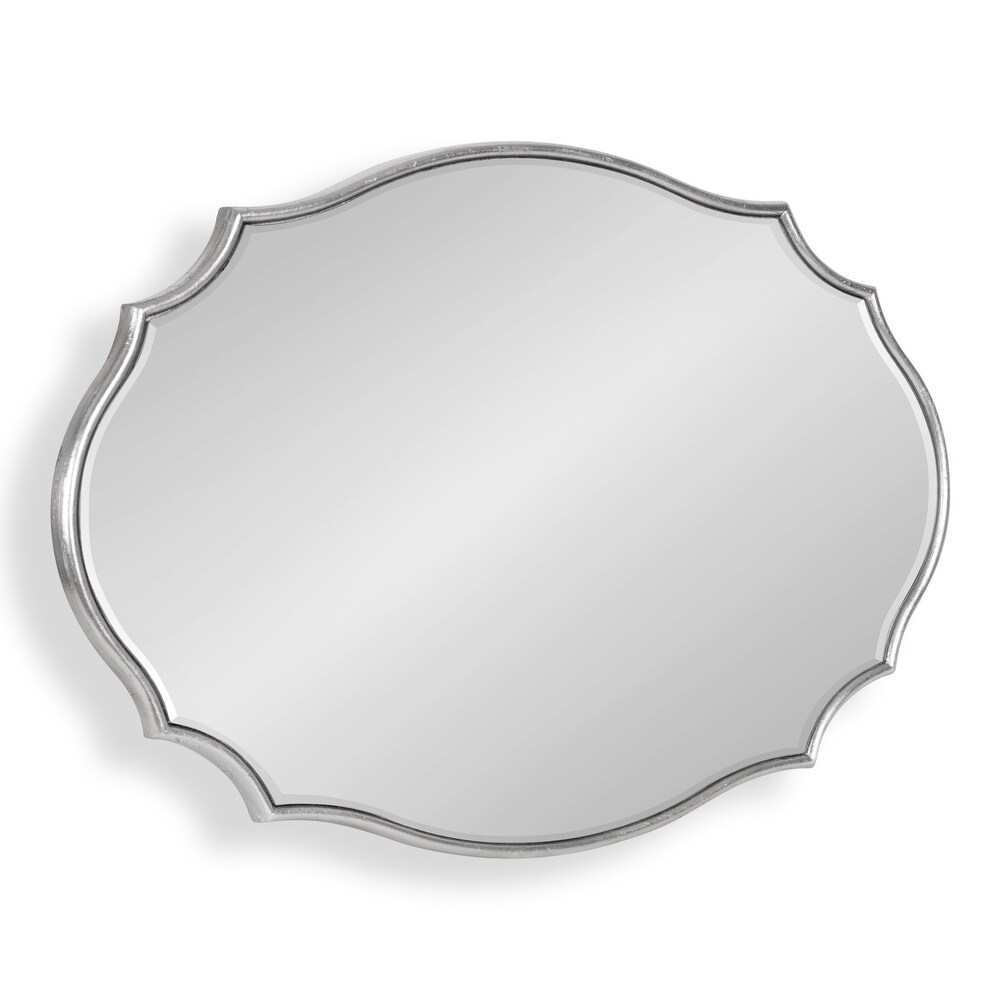 Kate and Laurel Leanna Scalloped Oval Wall Mirror