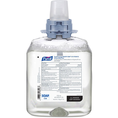 Gojo Purell PCMX Antimicrobial E2 Foam Handwash | 42.3 fl oz (1250 mL)， Oil Remover， Soil Remover， Kill Germs， Hand， Food Processing Industry， Dye-free， Fragrance-free， 4