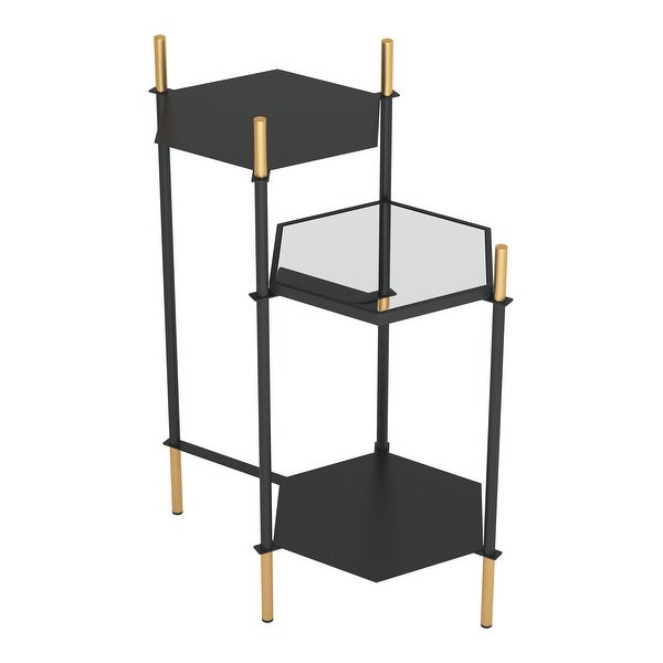 William Side Table Gold and Black