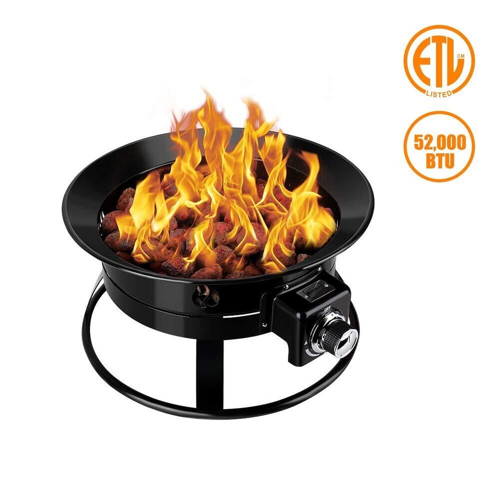 Camplux Outdoor 19 Inch Diameter Portable Propane Fire Pit