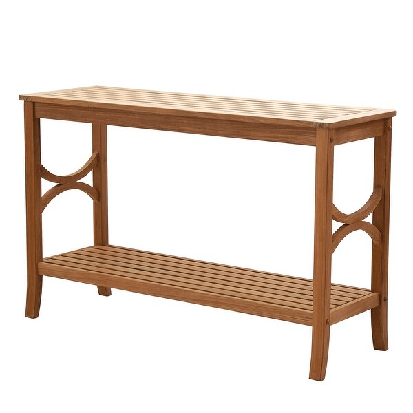 Cambridge Casual Lowell Teak Patio Console Table