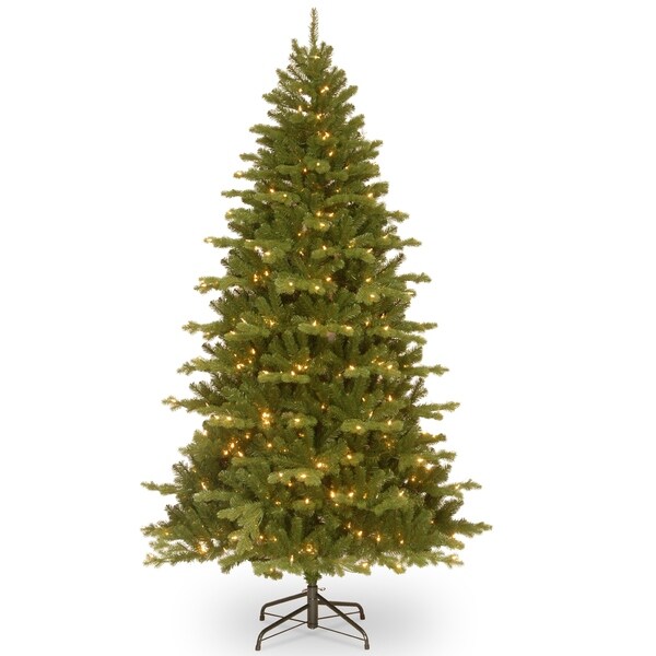 National Tree Company 7.5 ft. Northern Spruce MemoryShape Tree with PowerConnect System，Dual Color LED Lights