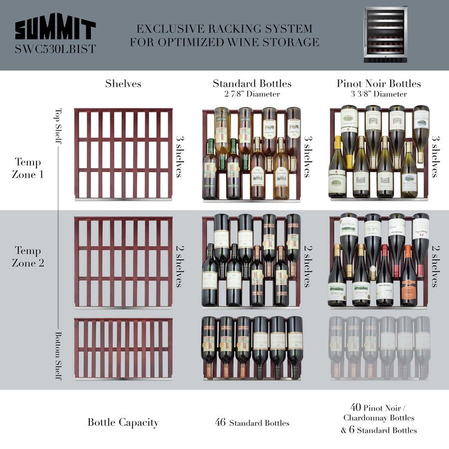 Summit SWC530BLBISTCSSADA 24 Inch Stainless Steel Wine Cooler