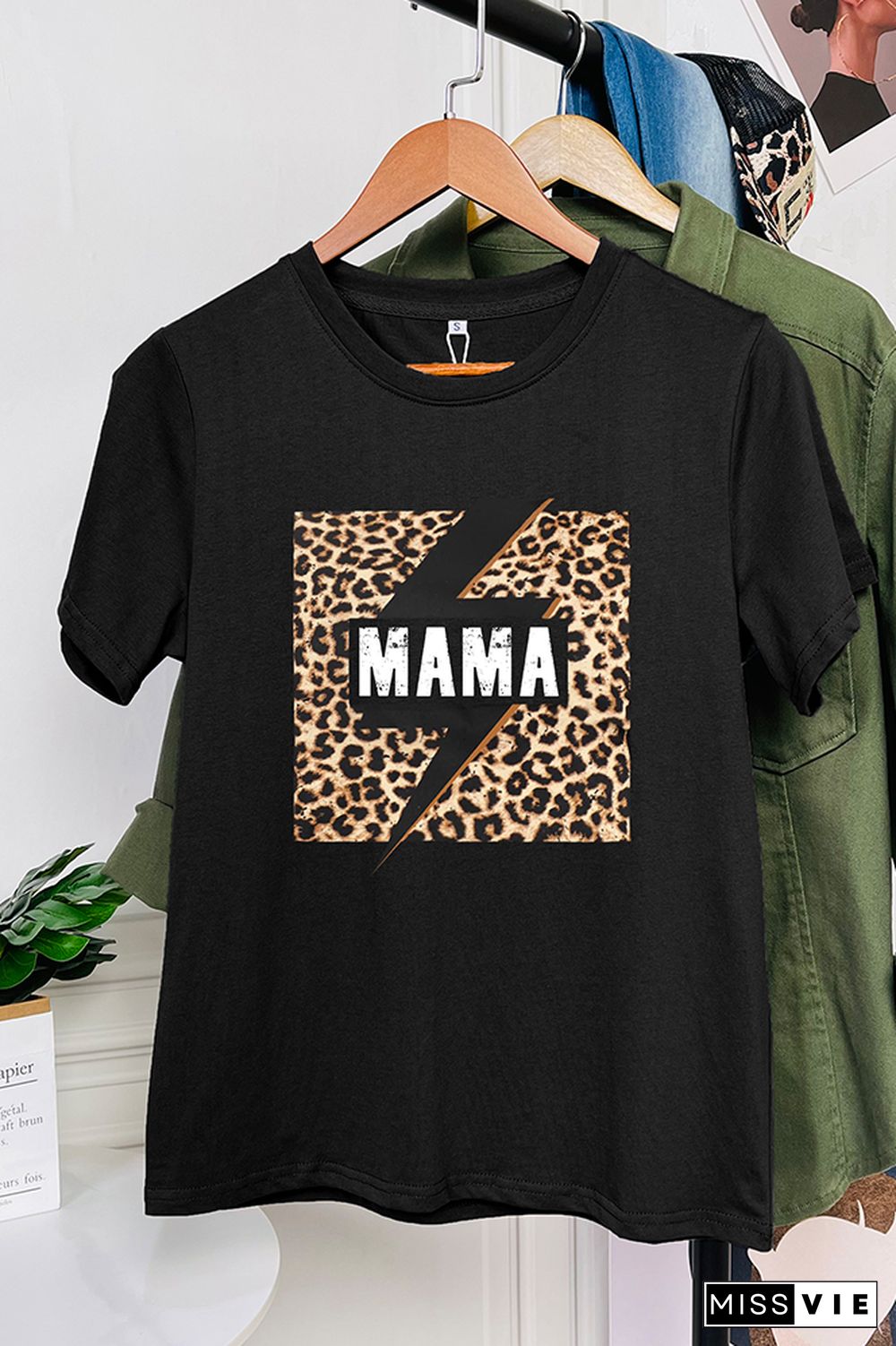 MAMA lightning Short Sleeve Graphic Tee Wholesale