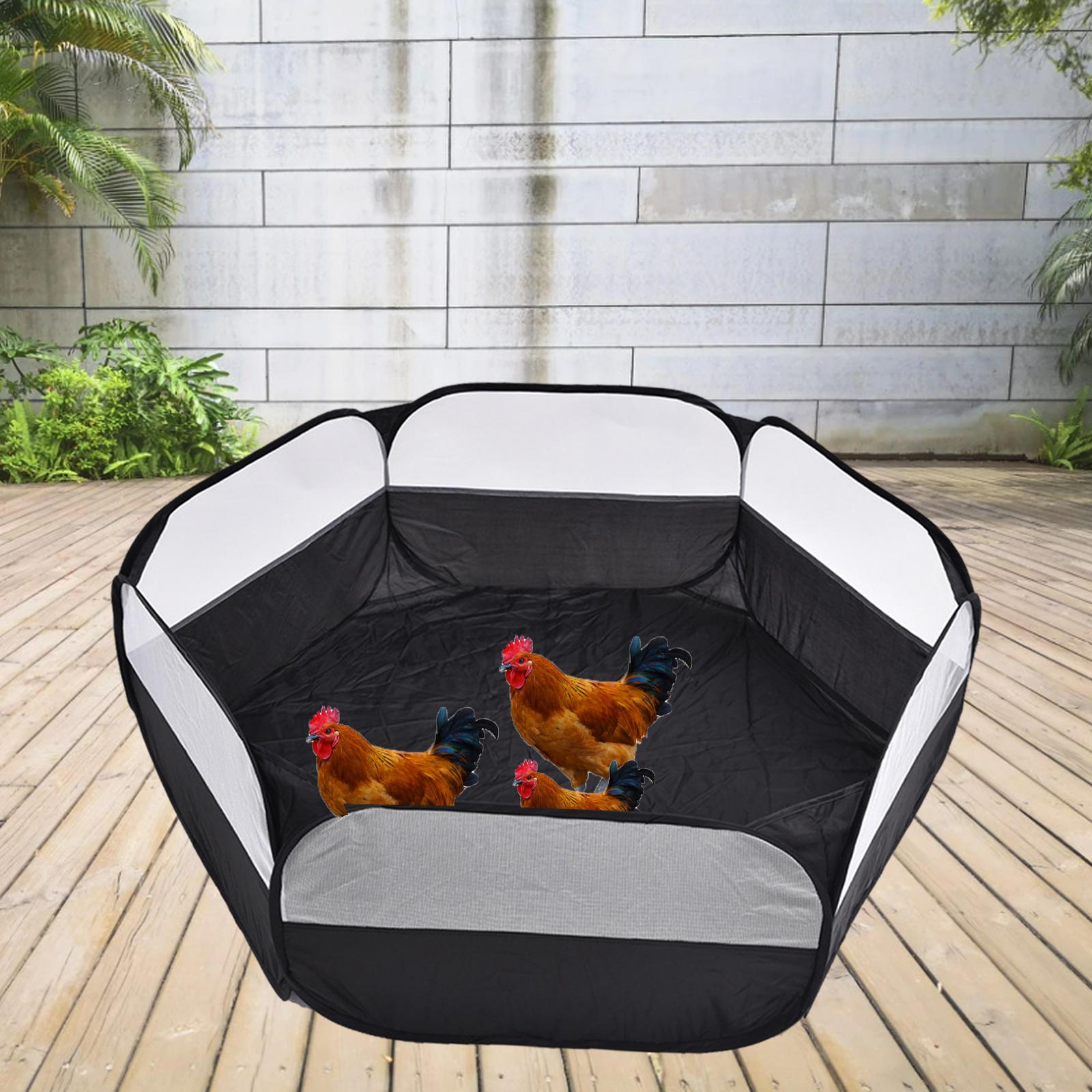 Portable Small Animal Playpen Breathable Pet Playpen Cage Tent with Zippered Fence Tent OutdoorandIndoor Exercise Yard Fence Tent ， without cover