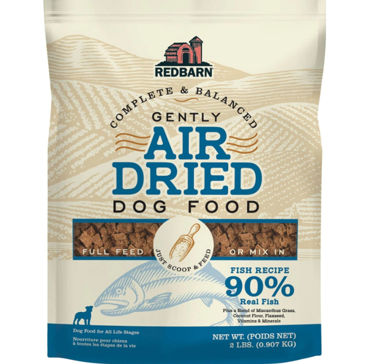 Redbarn Air Dried Dog Food， Fish Flavor 2lb