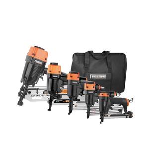 Freeman Pneumatic Framing and Finishing Nailers and Staplers Combo Kit with Canvas Bag and Fasteners (5-Piece) P5FRFNFWSCB