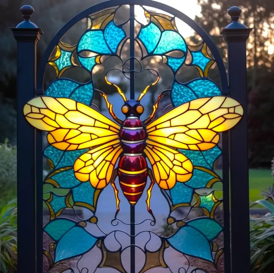 🔥Last day 75% OFF🔥Colorful glass bee door