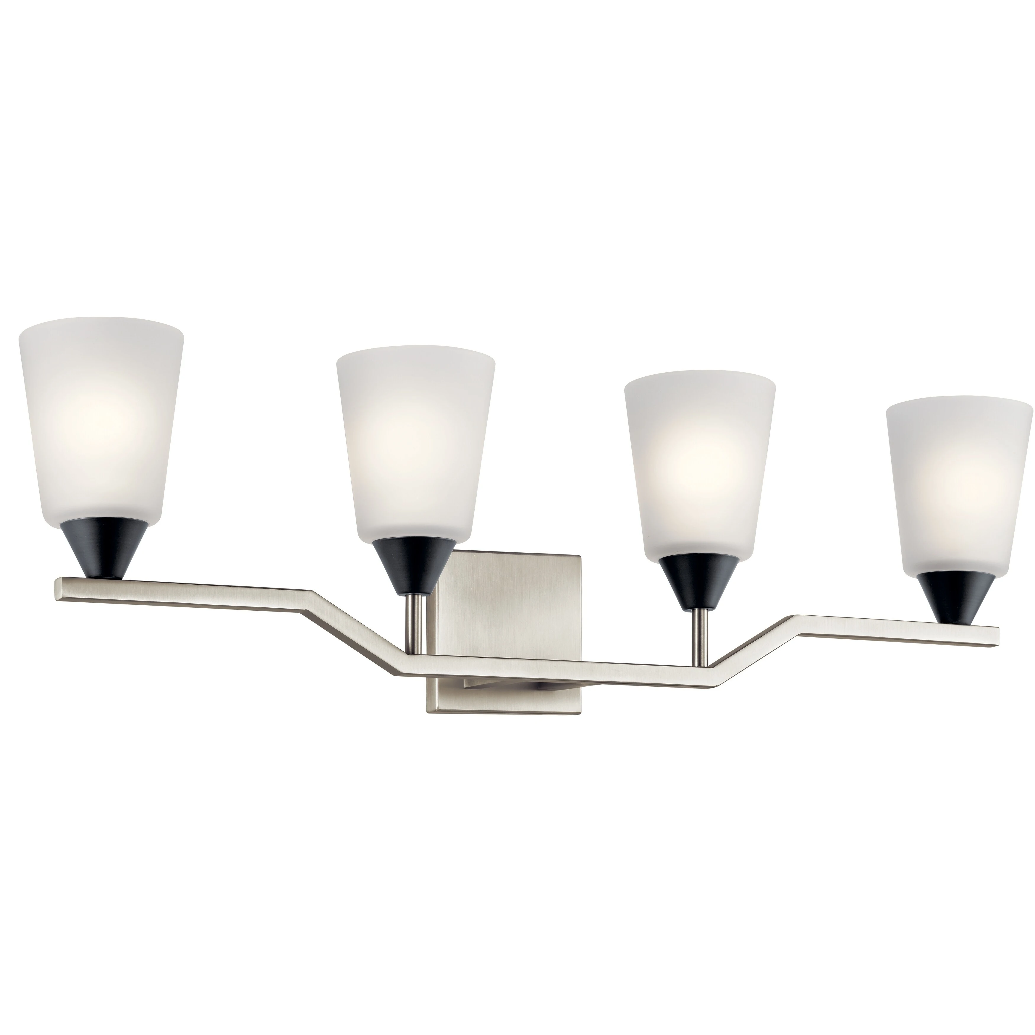 Kichler Lighting Skagos 4-Light Vanity Light Brushed Nickel