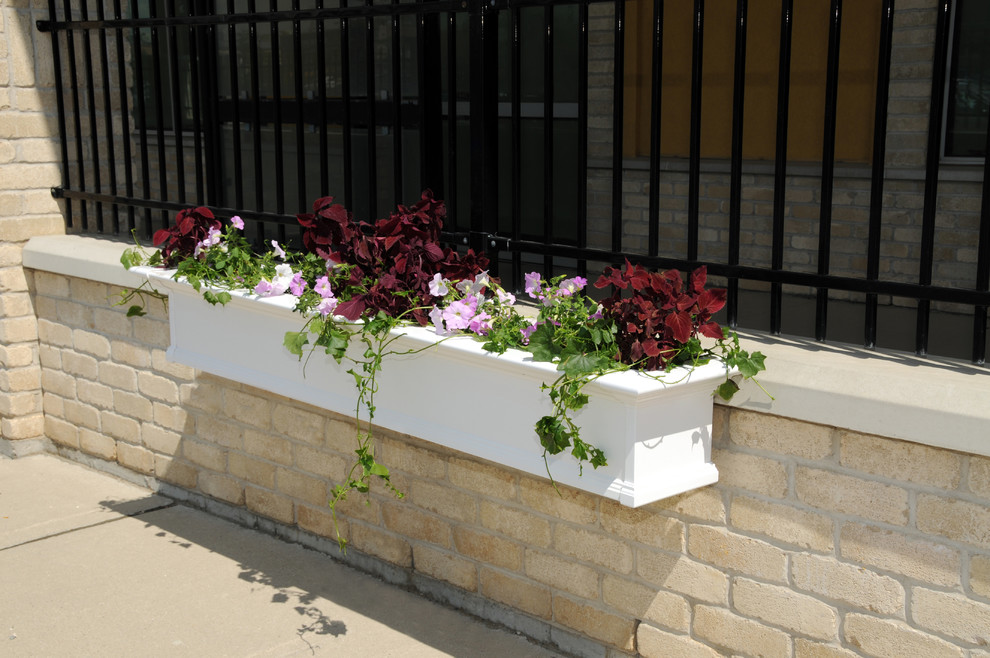 Yorkshire Window Box With Installation Brackets   Traditional   Outdoor Pots And Planters   by Mayne   Outdoor Products of Distinction  Houzz