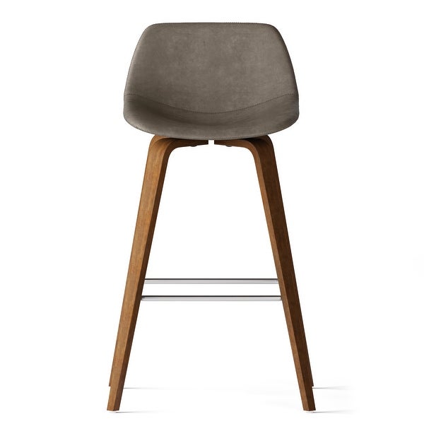 WYNDENHALL Cacey Mid Century Modern Bentwood Counter Height Stool (Set of 2) - 20.7'' x 21.1'' x 36.6