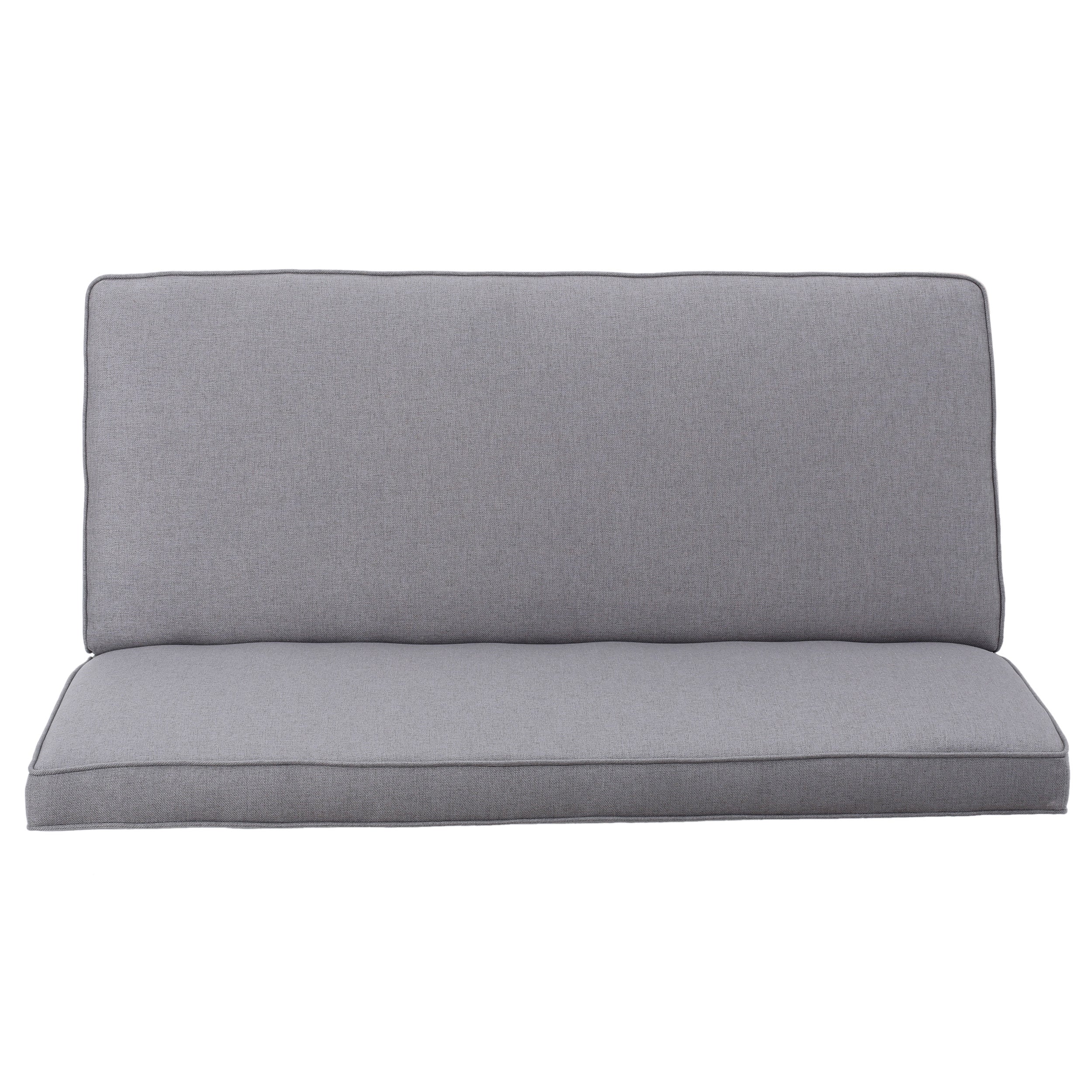 Charlotte Light Grey Fabric Settee