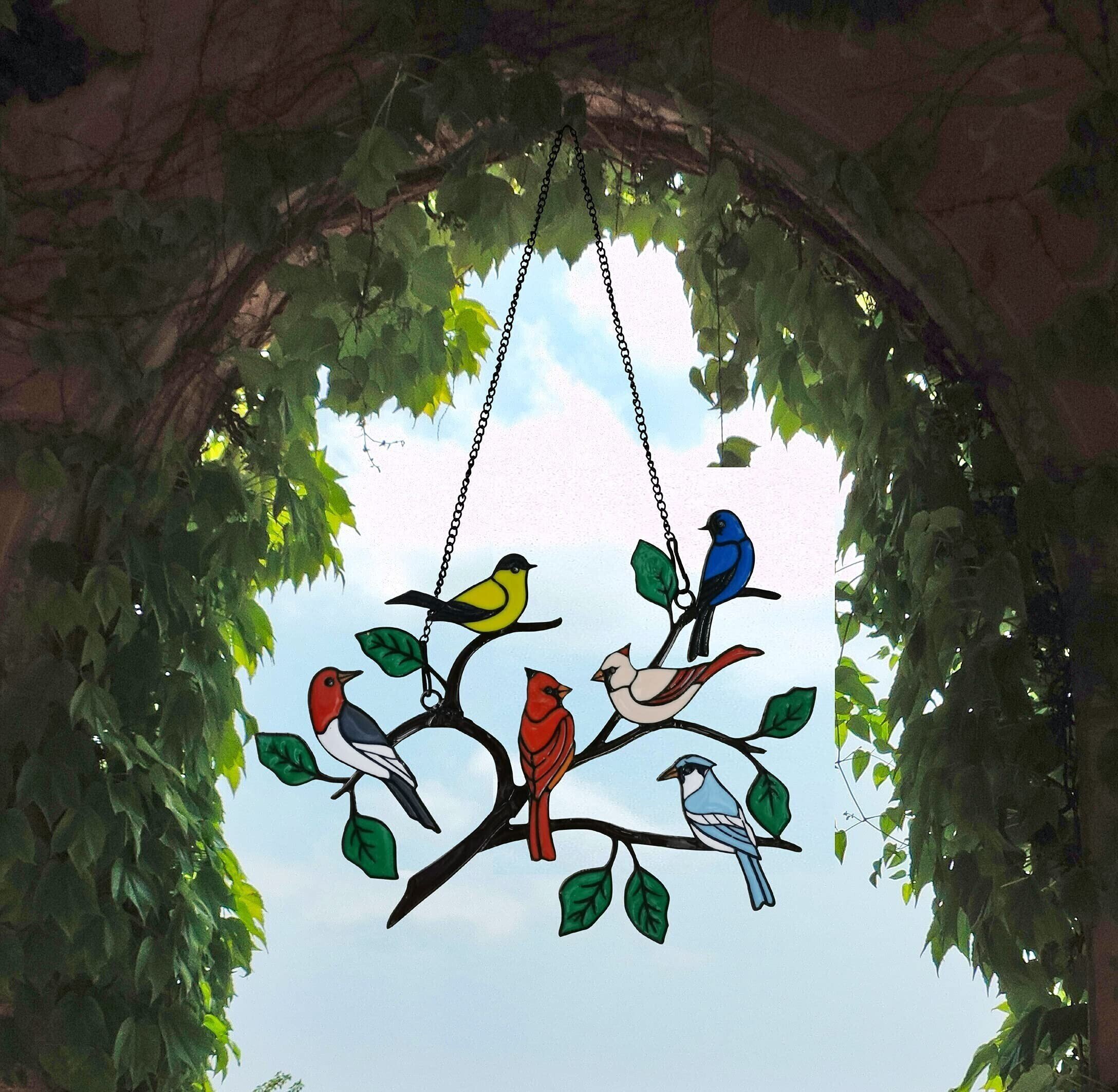 🔥 BIG SALE - 49% OFF🔥The Best Gift-Birds Stained  Window  Panel Hangings🎁