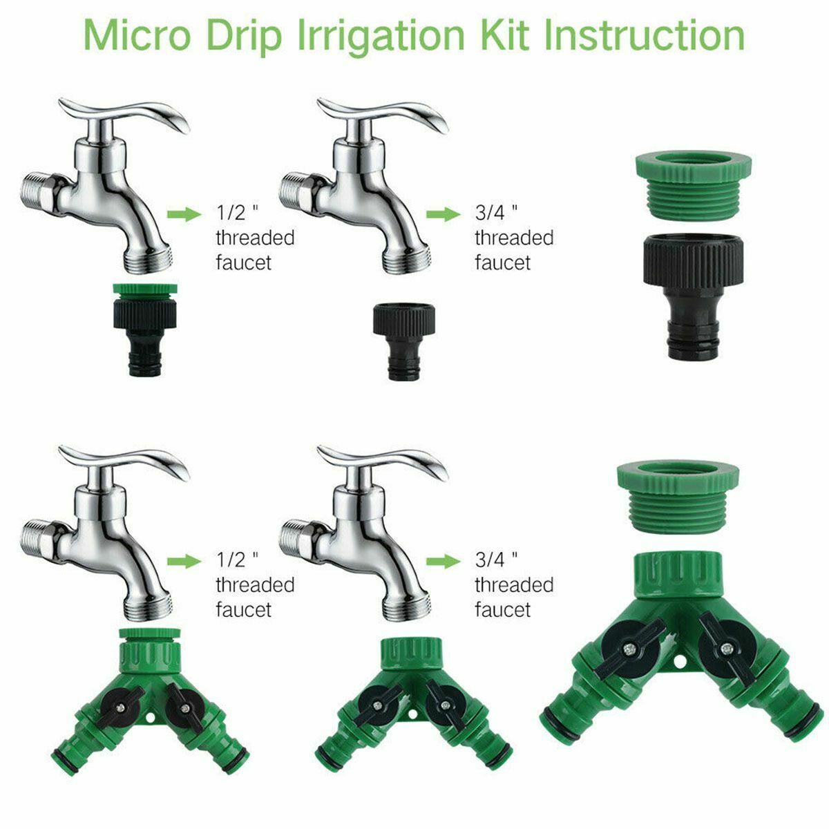 100FT/30M Micro Drip Irrigation System Kit DIY Saving Water Automatic Irrigation Equipment Set for Garden，Greenhouse，Flower Bed，Patio，Lawn