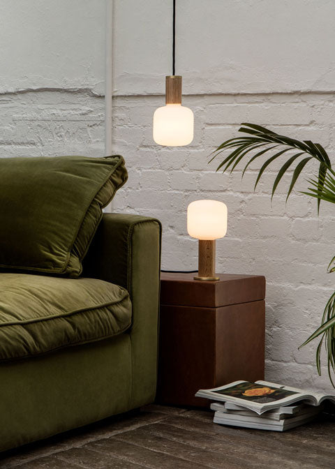 Knuckle Table Lamp Oak